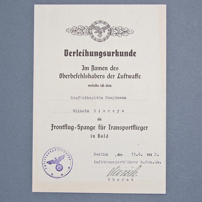 PSR2 Document grouping to include German Cross in Gold and photo album for a Luftwaffe bomber pilot — image 29