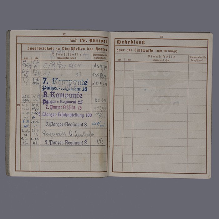 SH43 Set of Wehrpass and documents pertaining to an Unteroffizier of Heer 3./Panzer-Regiment 8 who was killed at Fuka during the El Alamein battle — image 10
