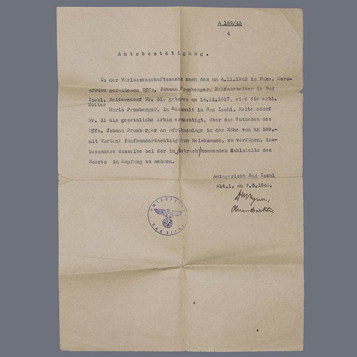 SH43 Set of Wehrpass and documents pertaining to an Unteroffizier of Heer 3./Panzer-Regiment 8 who was killed at Fuka during the El Alamein battle — image 26