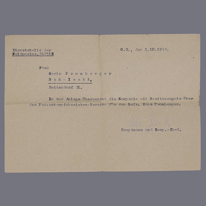 SH43 Set of Wehrpass and documents pertaining to an Unteroffizier of Heer 3./Panzer-Regiment 8 who was killed at Fuka during the El Alamein battle — image 28