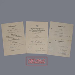 SH59 Set of three award documents to a member of …