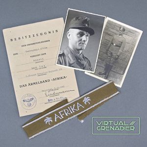 SH45 Set of award document for Afrika sleeve band for …