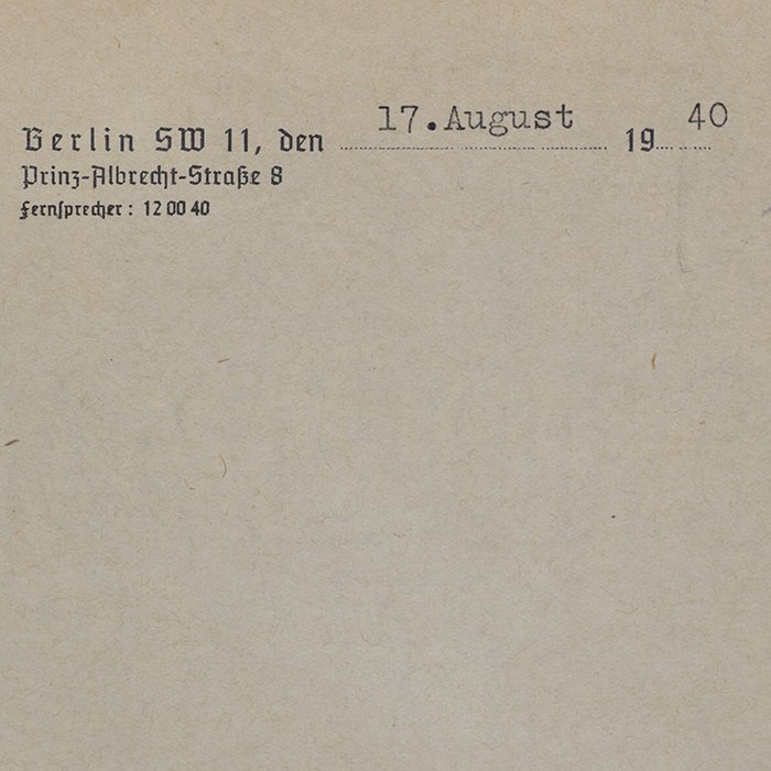 DMI49 17 August 1940 dated letter signed by Reinhard Heydrich — image 4