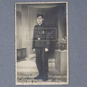 HUB12 Full figure portrait postcard of a Waffen-SS Sturmann from …