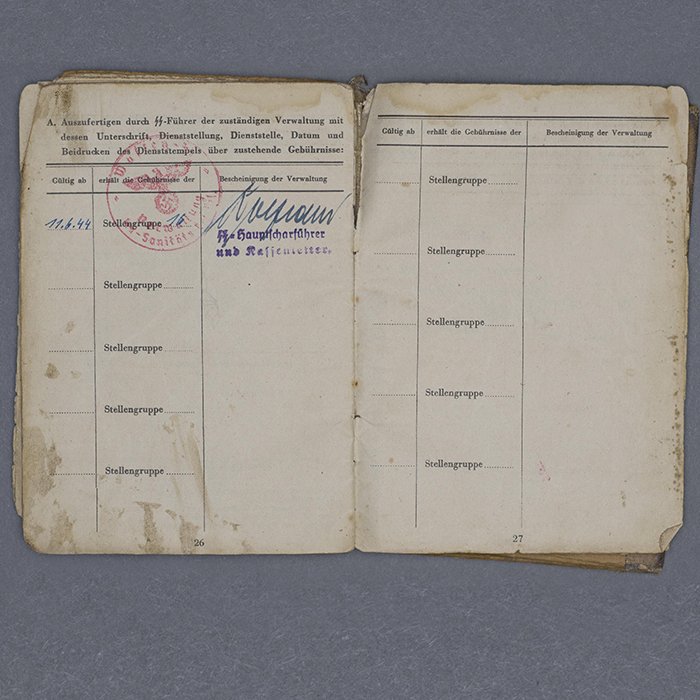 HUP76 Well used Waffen-SS LSSAH Soldbuch for a young Sanitäter — image 13