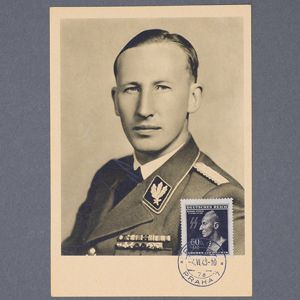 DMI51 Heinrich Hoffman postcard photograph of Reichsprotektor Reinhard Heydrich with …