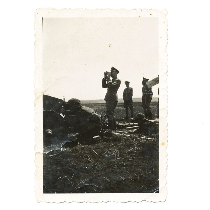 PAA76 Private photo of the Reichsführer-SS observing maneuvers with binoculars — image 2