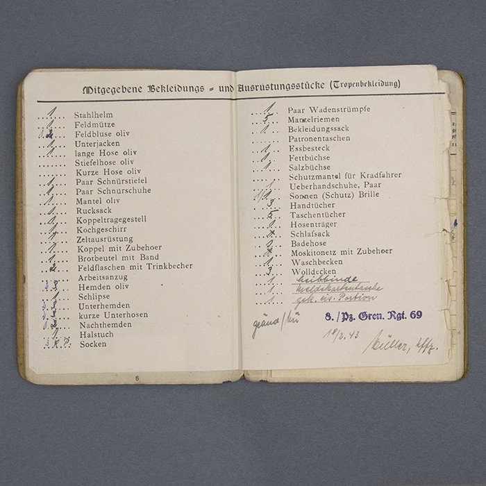 SH37 Set of Soldbuch and Wehrpass for a Heer Obergefreiter that saw action in France and Russia, surrendering with the 10. Panzer-Division in Afrika — image 5