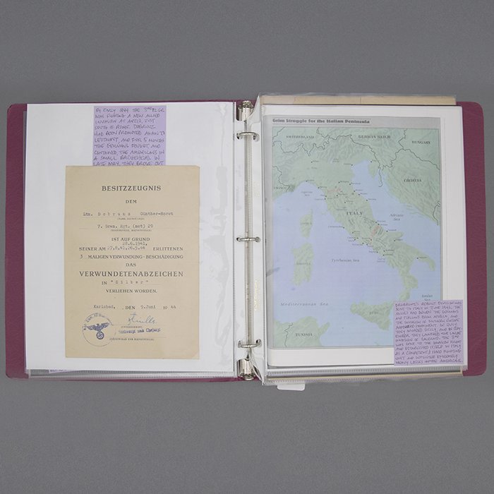 FER7 Comprehensive document grouping including DKiG, Nahkampfspange and TDB for Heer Panzergrenadier Oberleutnant who served in Poland, France, Russia (Stalingrad), Italy, France and Germany — image 13