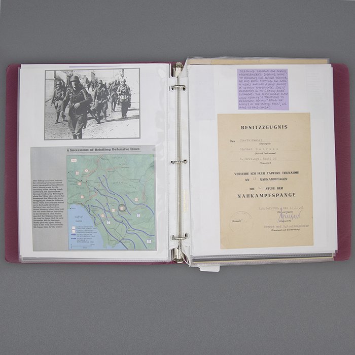 FER7 Comprehensive document grouping including DKiG, Nahkampfspange and TDB for Heer Panzergrenadier Oberleutnant who served in Poland, France, Russia (Stalingrad), Italy, France and Germany — image 14