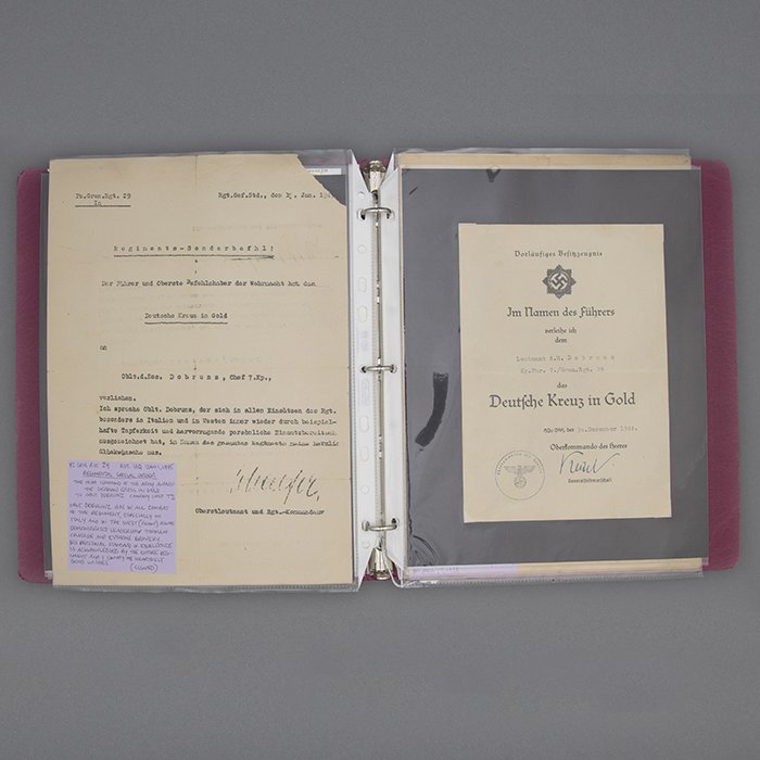 FER7 Comprehensive document grouping including DKiG, Nahkampfspange and TDB for Heer Panzergrenadier Oberleutnant who served in Poland, France, Russia (Stalingrad), Italy, France and Germany — image 17