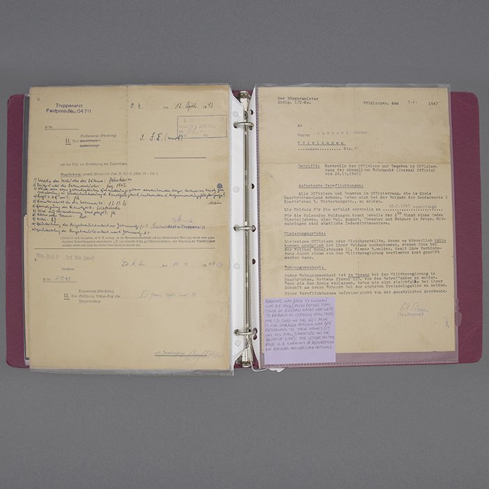 FER7 Comprehensive document grouping including DKiG, Nahkampfspange and TDB for Heer Panzergrenadier Oberleutnant who served in Poland, France, Russia (Stalingrad), Italy, France and Germany — image 19