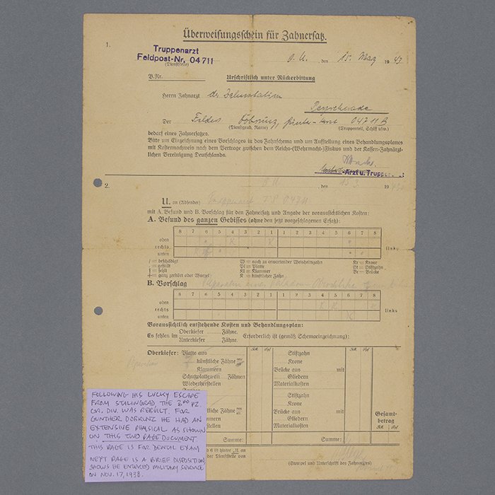 FER7 Comprehensive document grouping including DKiG, Nahkampfspange and TDB for Heer Panzergrenadier Oberleutnant who served in Poland, France, Russia (Stalingrad), Italy, France and Germany — image 33