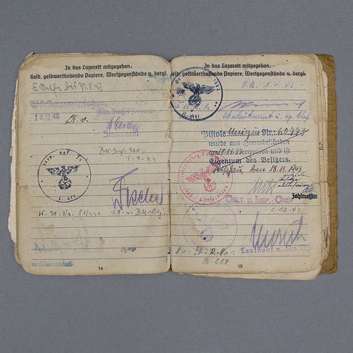 FER7 Comprehensive document grouping including DKiG, Nahkampfspange and TDB for Heer Panzergrenadier Oberleutnant who served in Poland, France, Russia (Stalingrad), Italy, France and Germany — image 46