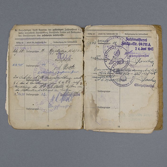 FER7 Comprehensive document grouping including DKiG, Nahkampfspange and TDB for Heer Panzergrenadier Oberleutnant who served in Poland, France, Russia (Stalingrad), Italy, France and Germany — image 47