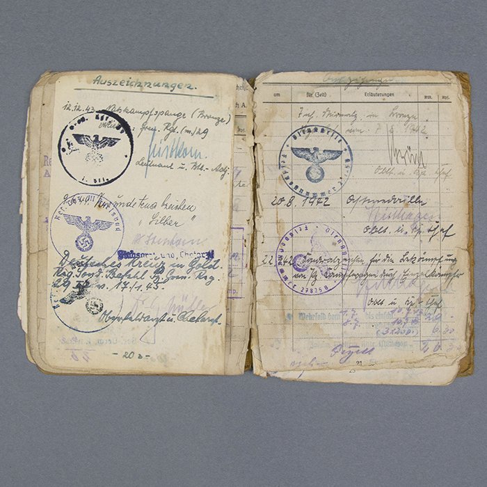 FER7 Comprehensive document grouping including DKiG, Nahkampfspange and TDB for Heer Panzergrenadier Oberleutnant who served in Poland, France, Russia (Stalingrad), Italy, France and Germany — image 49