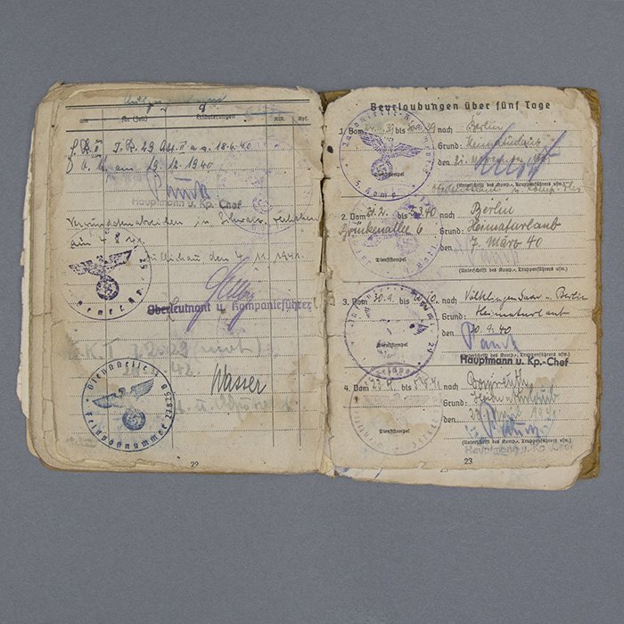 FER7 Comprehensive document grouping including DKiG, Nahkampfspange and TDB for Heer Panzergrenadier Oberleutnant who served in Poland, France, Russia (Stalingrad), Italy, France and Germany — image 50