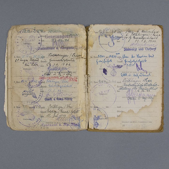 FER7 Comprehensive document grouping including DKiG, Nahkampfspange and TDB for Heer Panzergrenadier Oberleutnant who served in Poland, France, Russia (Stalingrad), Italy, France and Germany — image 52
