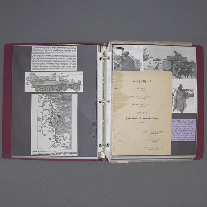 FER7 Comprehensive document grouping including DKiG, Nahkampfspange and TDB for Heer Panzergrenadier Oberleutnant who served in Poland, France, Russia (Stalingrad), Italy, France and Germany — image 8