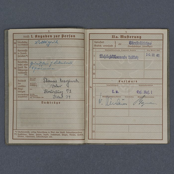 SH35 Wehrpass for a Kriegsmarine Maschinengefreiter lost on U-633 — image 5