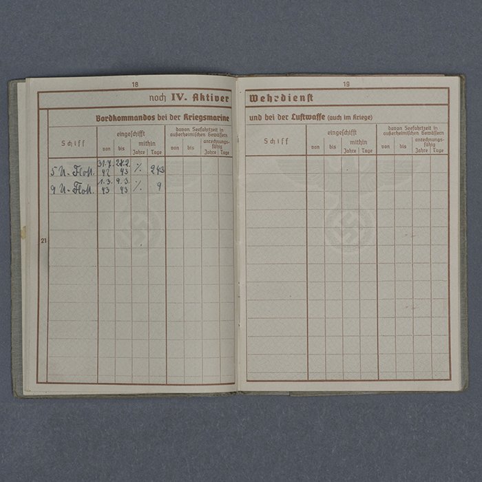 SH35 Wehrpass for a Kriegsmarine Maschinengefreiter lost on U-633 — image 9