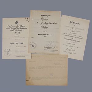 SH62 Set of four award documents to a member of …