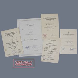 SH50 Set of five award documents including a large format …