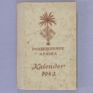 HES165 1942 dated pocket calendar with map for Panzergruppe Afrika