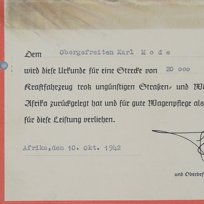 HES260 Heer DAK driver's certificate awarded to an Obergefreiter — image 4