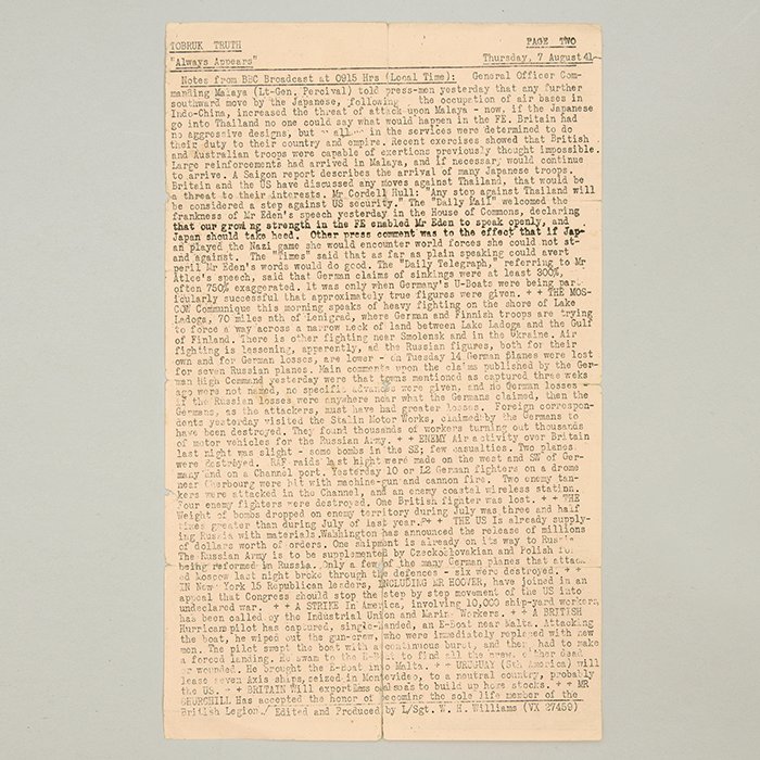 HES241 Tobruk Truth for Thursday 7 Aug. 1941 — image 4