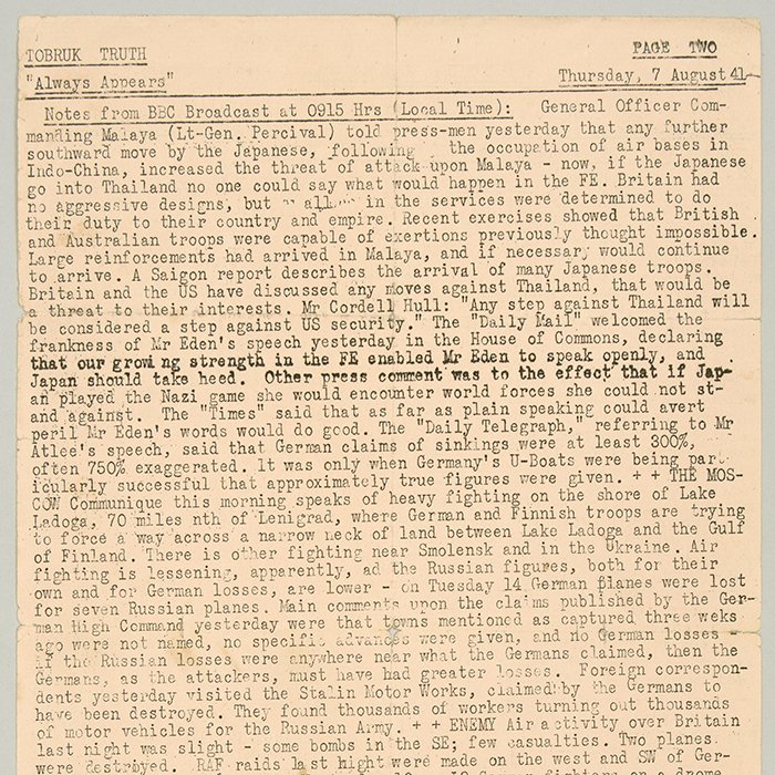 HES241 Tobruk Truth for Thursday 7 Aug. 1941 — image 5
