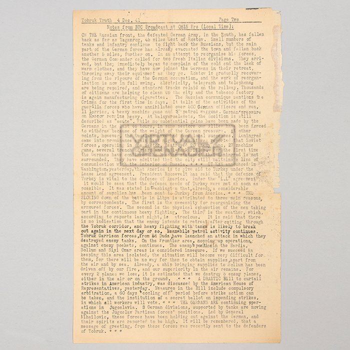 HES242 Tobruk Truth for Thursday 4 Dec. 1941 — image 4