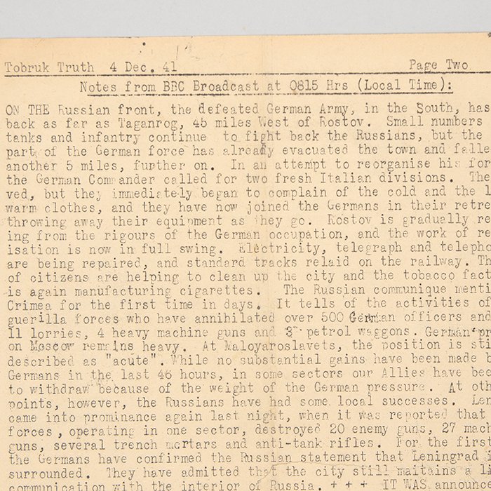 HES242 Tobruk Truth for Thursday 4 Dec. 1941 — image 5