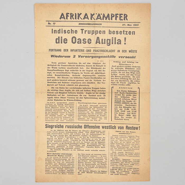 HES243 Issue of the Afrikakämpfer for 27 Nov. 1941 — image 2