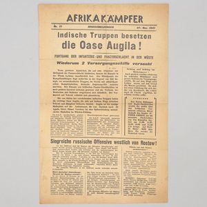 HES243 Issue of the Afrikakämpfer for 27 Nov. 1941