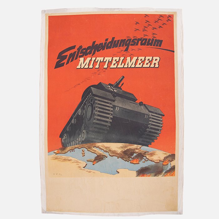 GAR21 Rare medium format propaganda poster Enstscheidungsraum Mittelmeer — image 2
