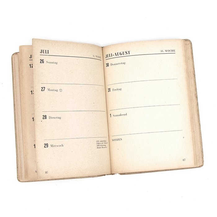 GAR12 1942 dated pocket calendar for Panzergruppe Afrika — image 6