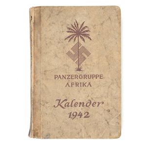 GAR12 1942 dated pocket calendar for Panzergruppe Afrika