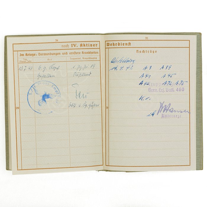 SJA75 Wehrpass for a young Heer Panzerpionier killed during Operation Zitadelle — image 11