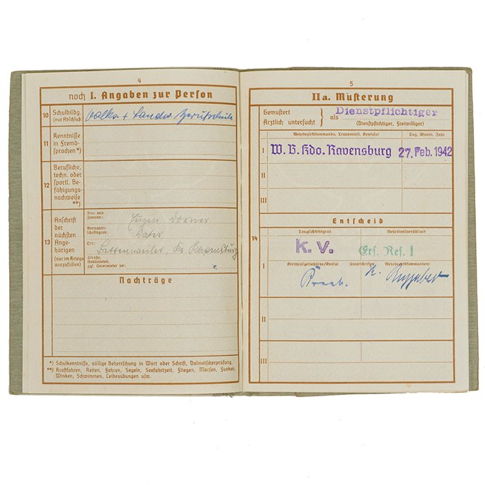 SJA75 Wehrpass for a young Heer Panzerpionier killed during Operation Zitadelle — image 5