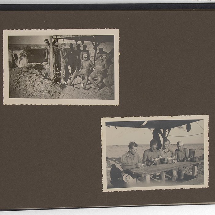 JDC5 Set of theatre made finger ring, photo album and maps pertaining to a Heer member of the DAK — image 25