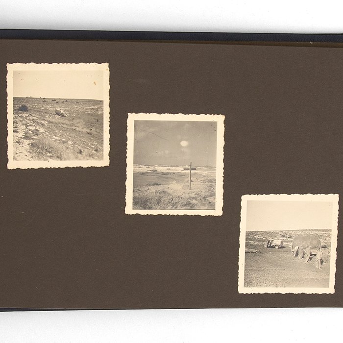 JDC5 Set of theatre made finger ring, photo album and maps pertaining to a Heer member of the DAK — image 29