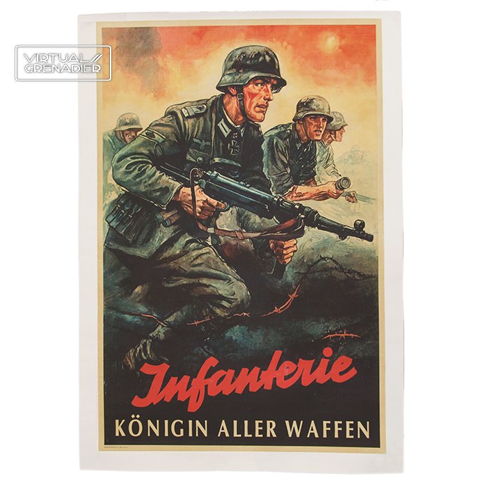 DJA13 Original large format iconic propaganda poster Infanterie, Königin Aller Waffen — image 2