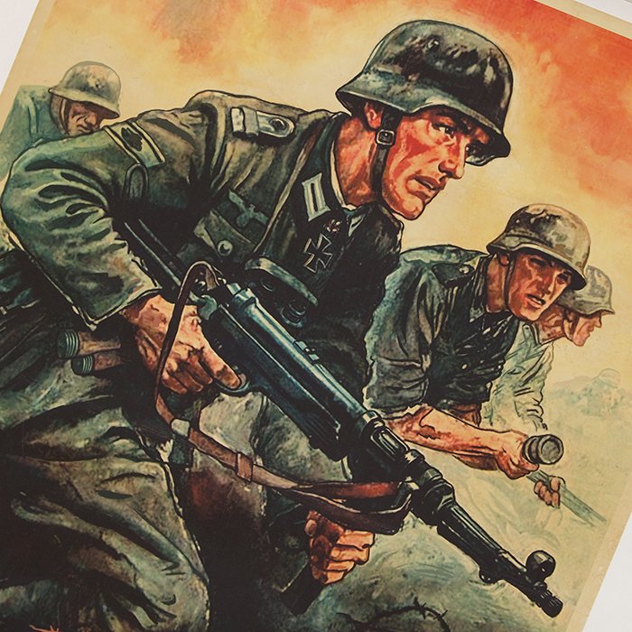 DJA13 Original large format iconic propaganda poster Infanterie, Königin Aller Waffen — image 3