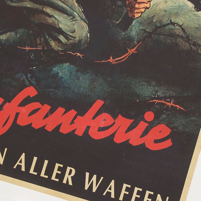 DJA13 Original large format iconic propaganda poster Infanterie, Königin Aller Waffen — image 4