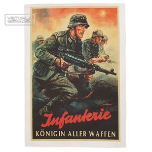 DJA13 Original large format iconic propaganda poster Infanterie, Königin Aller …
