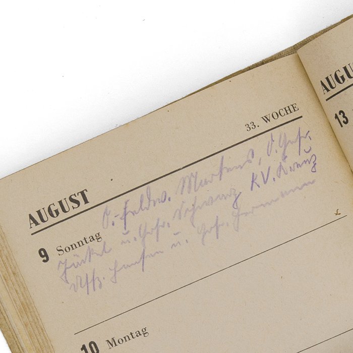 SBA13 1942 dated pocket calendar for Panzergruppe Afrika with entries — image 5