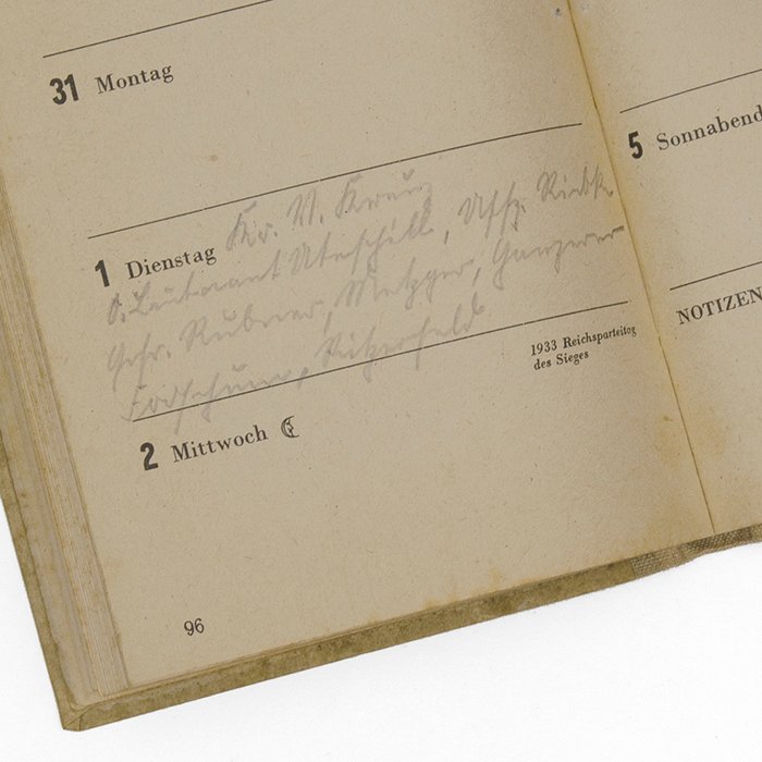 SBA13 1942 dated pocket calendar for Panzergruppe Afrika with entries — image 7