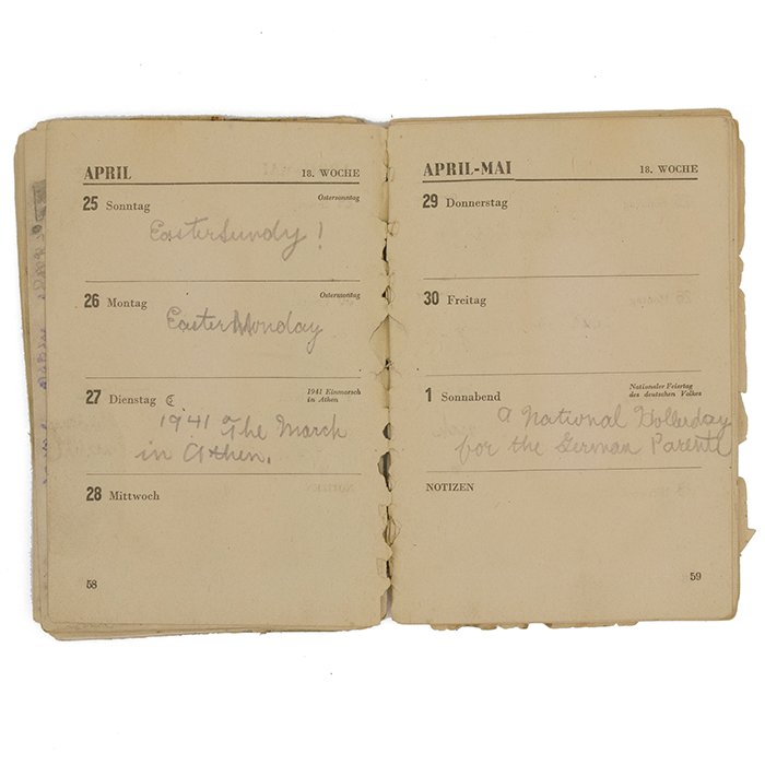 SBA12 Unique Panzerarmee Afrika 1943 Kalendar packed with information, examined by the American War Department — image 14