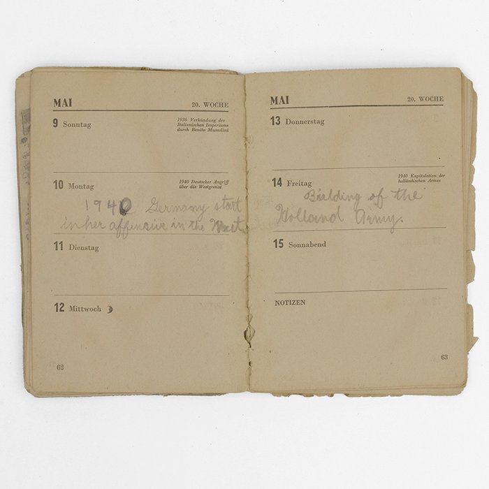 SBA12 Unique Panzerarmee Afrika 1943 Kalendar packed with information, examined by the American War Department — image 15